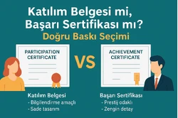 Katılım Belgesi mi, Başarı Sertifikası mı? Doğru Baskı Seçimi
