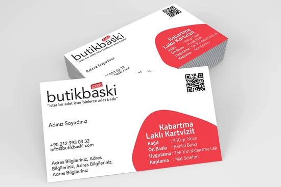 Kabartma Laklı Kartvizit